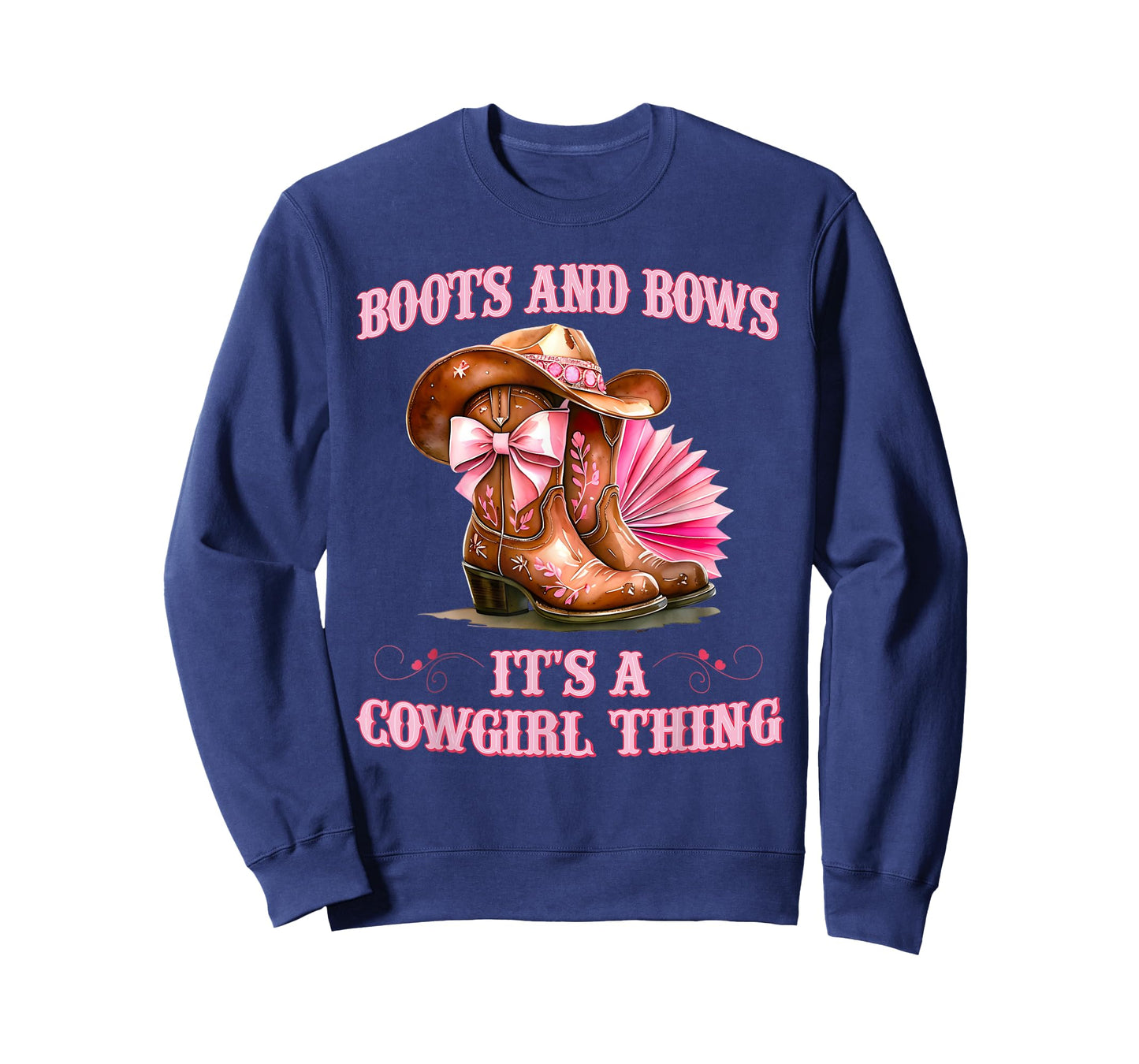 Boots and Bow Its a Cowgirl Thing Rodeo Coquette Bow Country T-Shirt