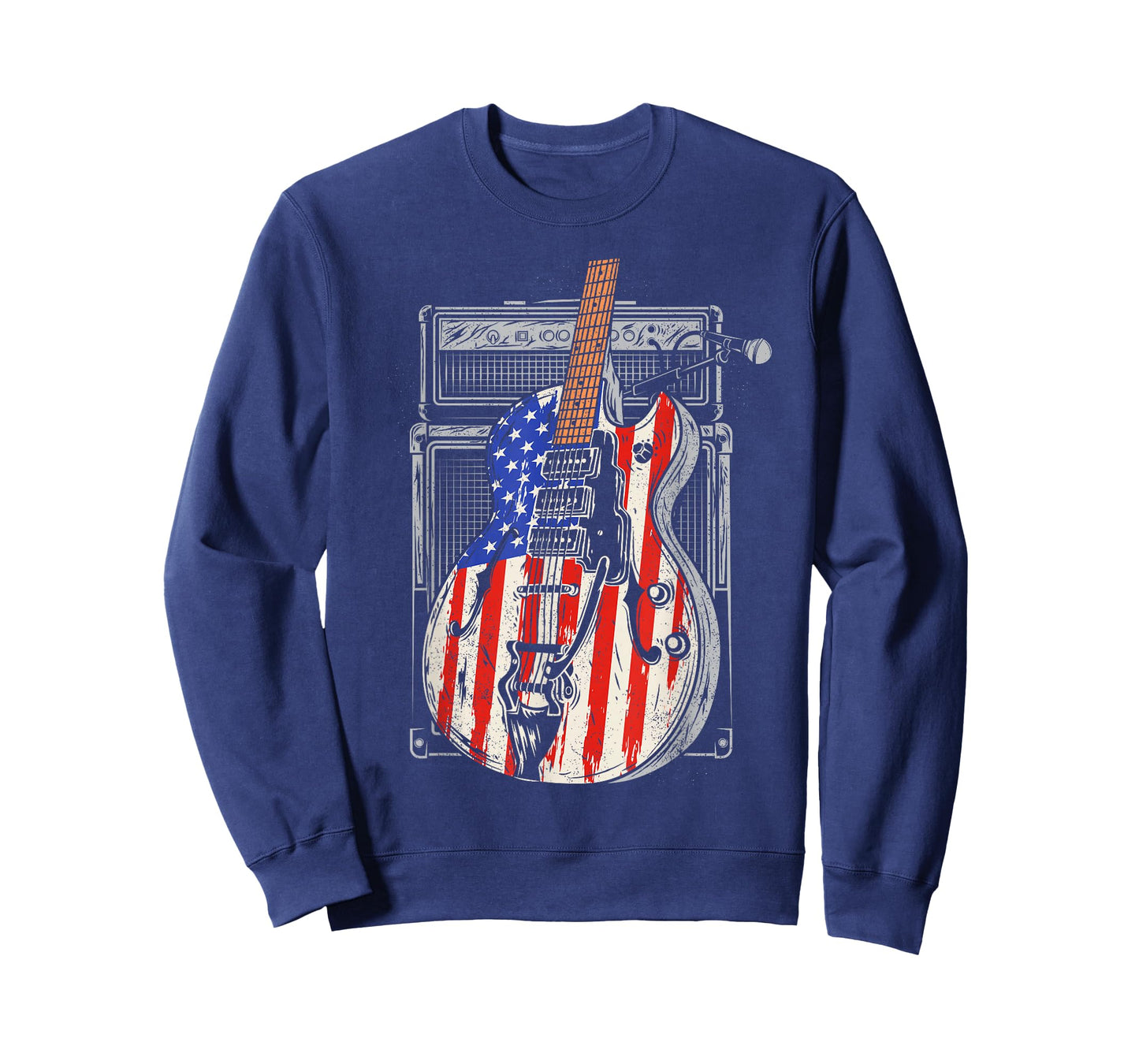 American Flag Guitar 4th of July Guitarist USA Country Music T-Shirt