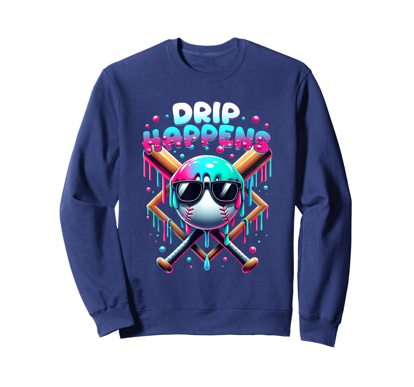 Baseball Lifestyle 101 Drip Happens Baseball Drip Icecream T-Shirt