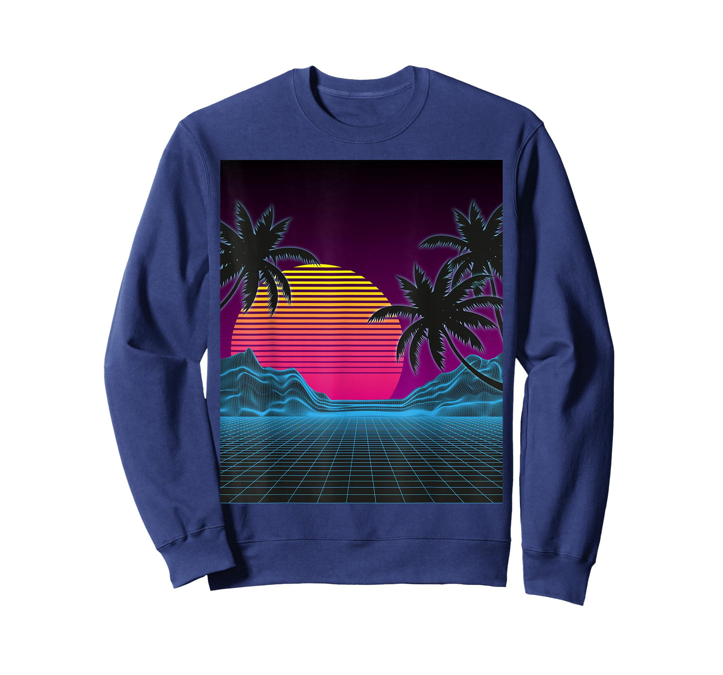 Vaporwave Aesthetic Sunset Mountains Palms Retro T-Shirt T-Shirt