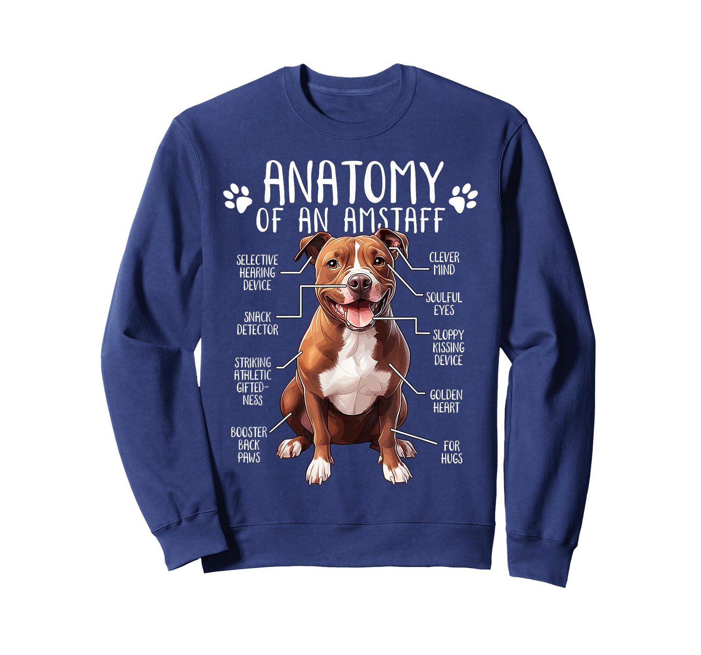 Funny Anatomy American Staffordshire Terrier Dog Amstaff T-Shirt