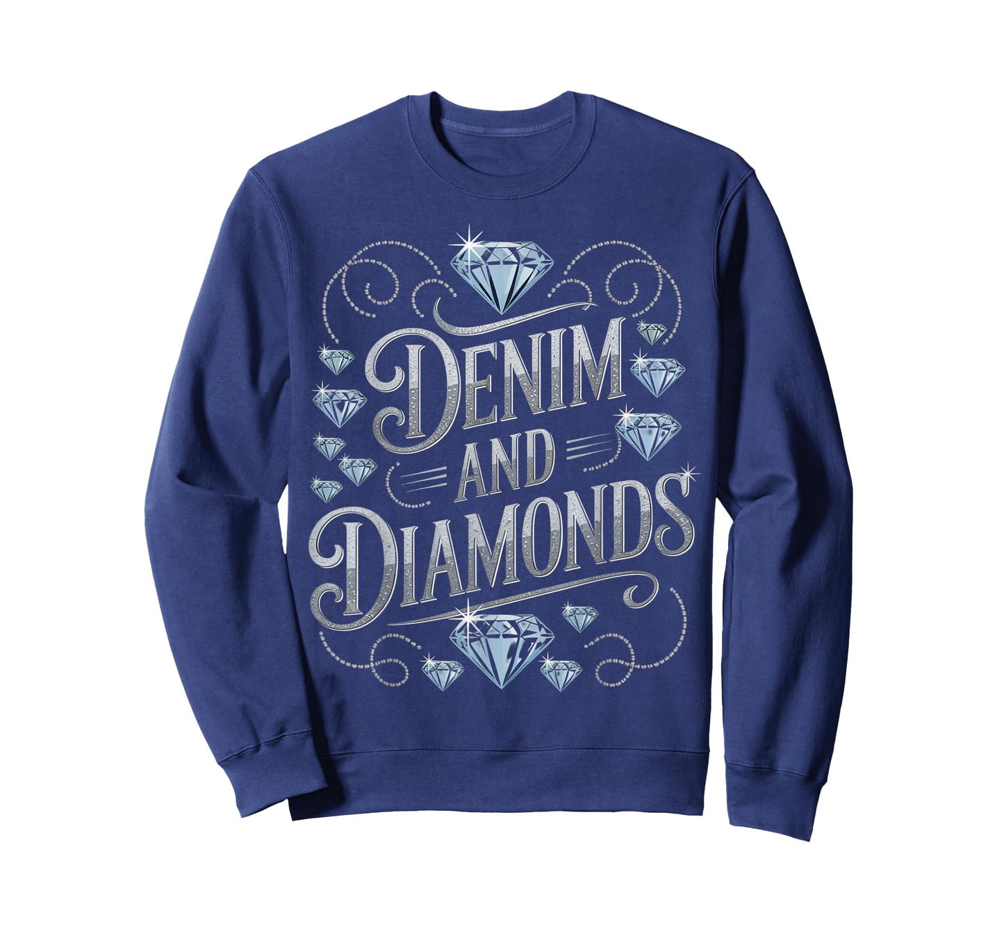 Denim and Diamonds Cowgirl Glam Western Rodeo Party Women T-Shirt