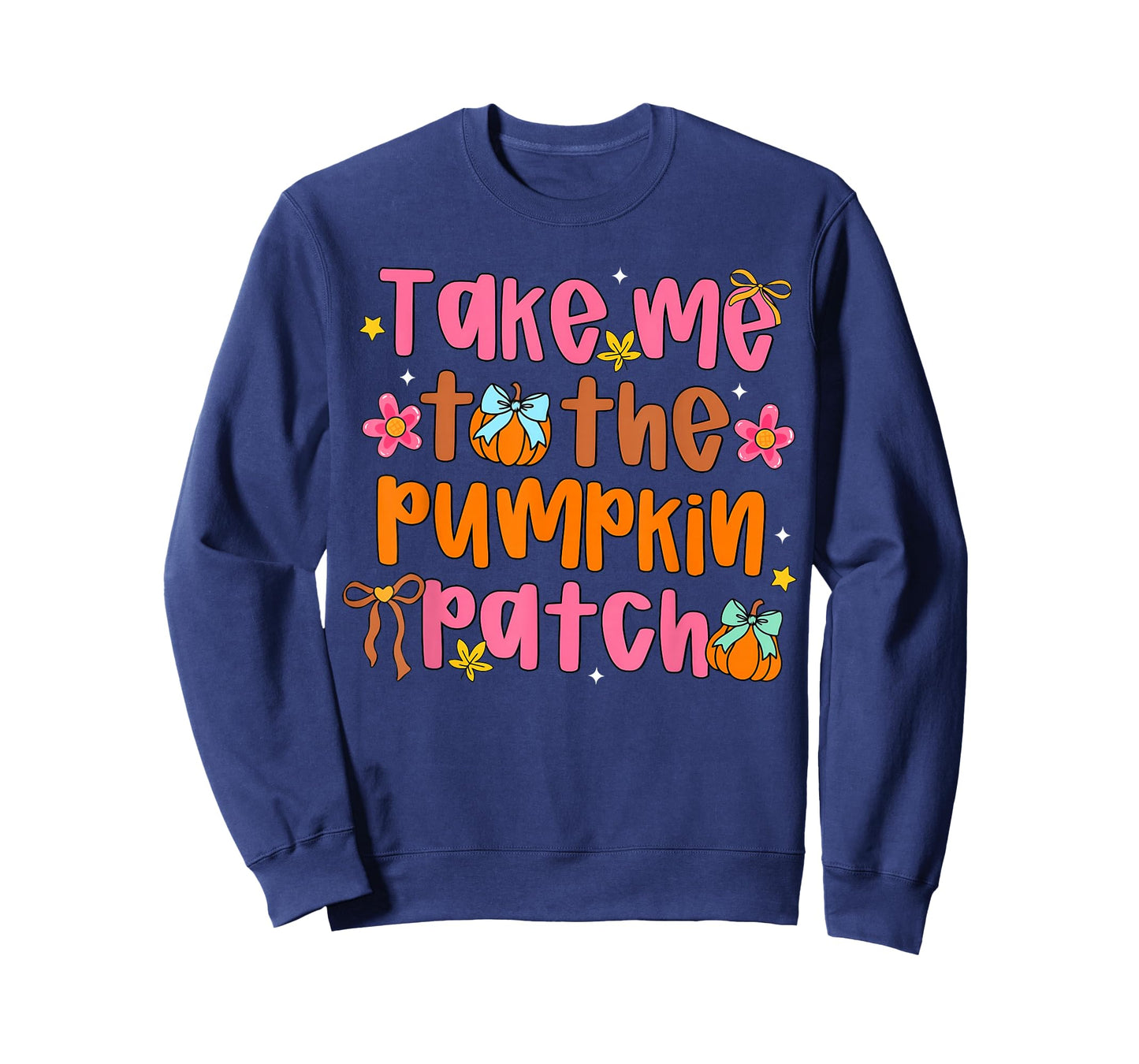 Take Me to The Pumpkin Patch Fall Coquette Bow Floral Autumn T-Shirt