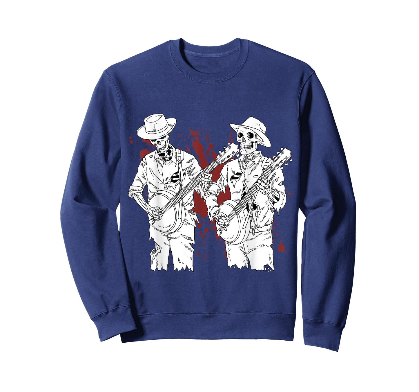 Banjo Tshirt For Men Scary Banjo Gifts Skeleton Bluegrass T-Shirt