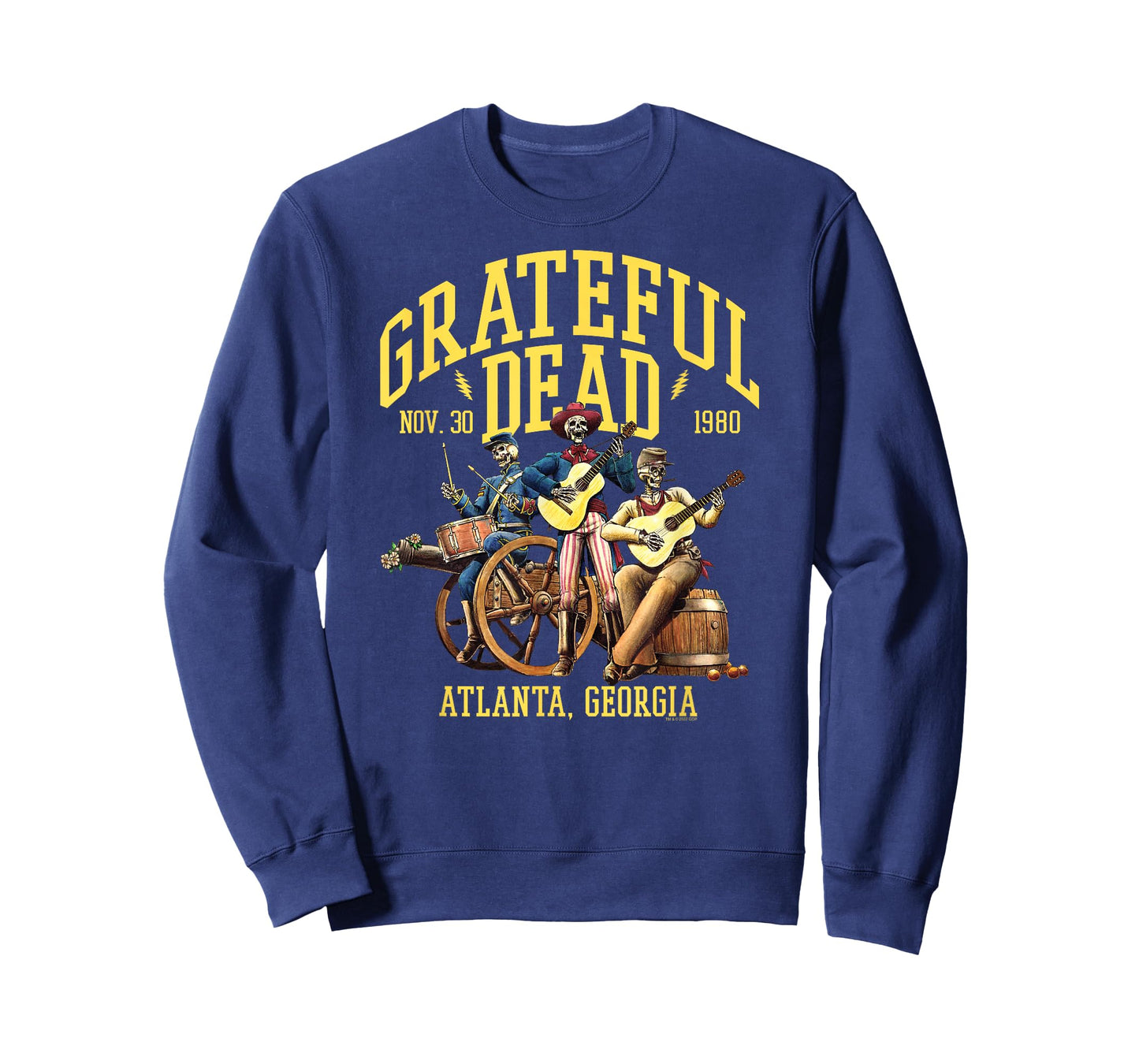Grateful Dead Country Skeletons Atlanta 1980 Vintage Band T-Shirt