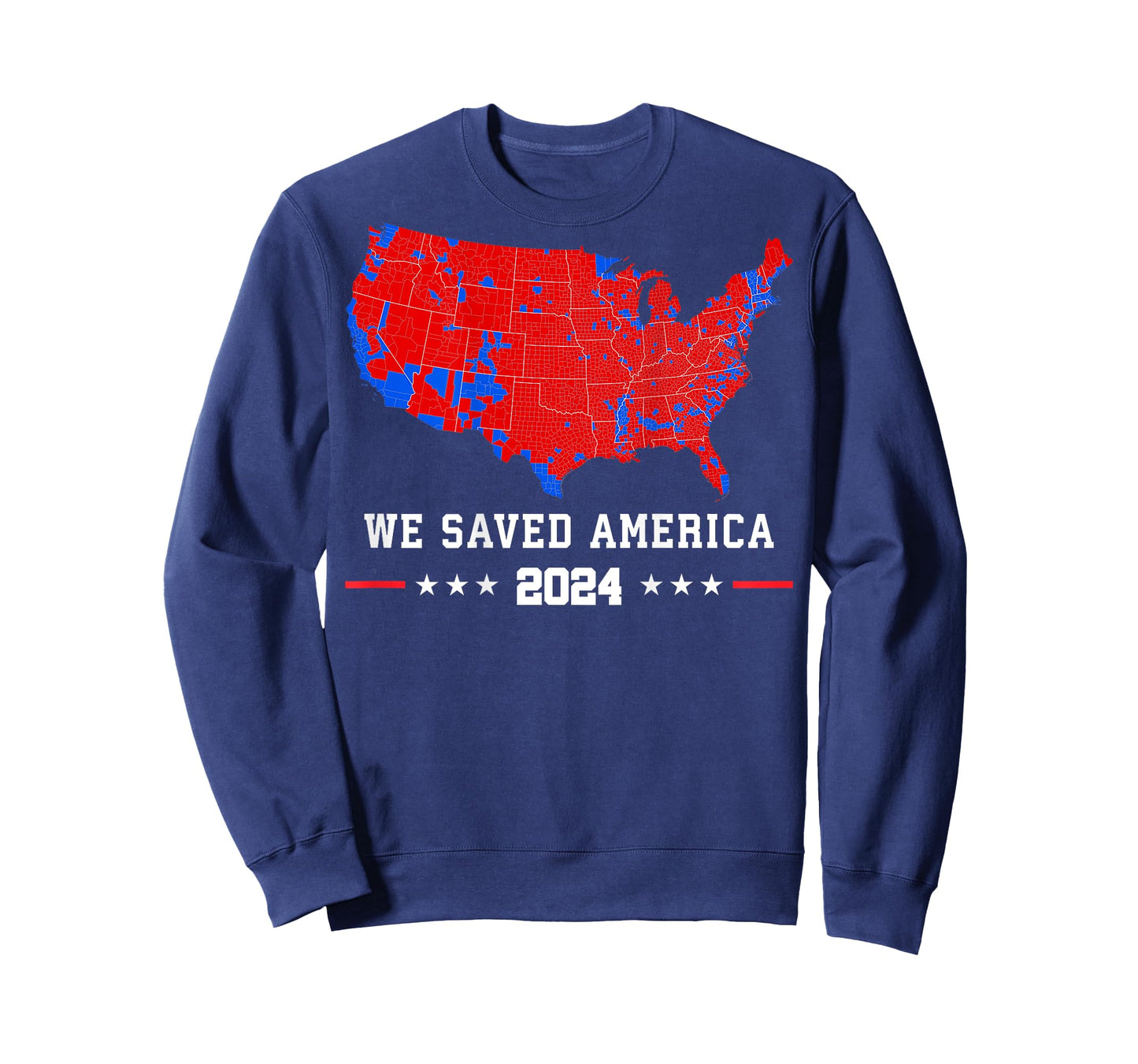We Saved America Presidential Election Map 2024 (on back) T-Shirt