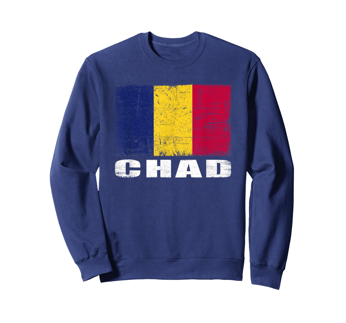 Chad Flag Design Grunge Country Flag Chad T-Shirt