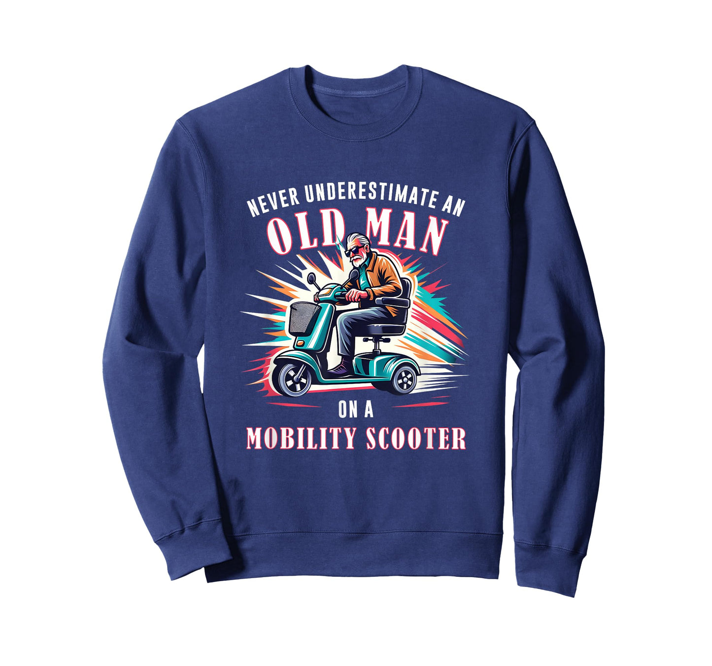 Funny Classic Old Man Mobility Scooter Rider T-Shirt