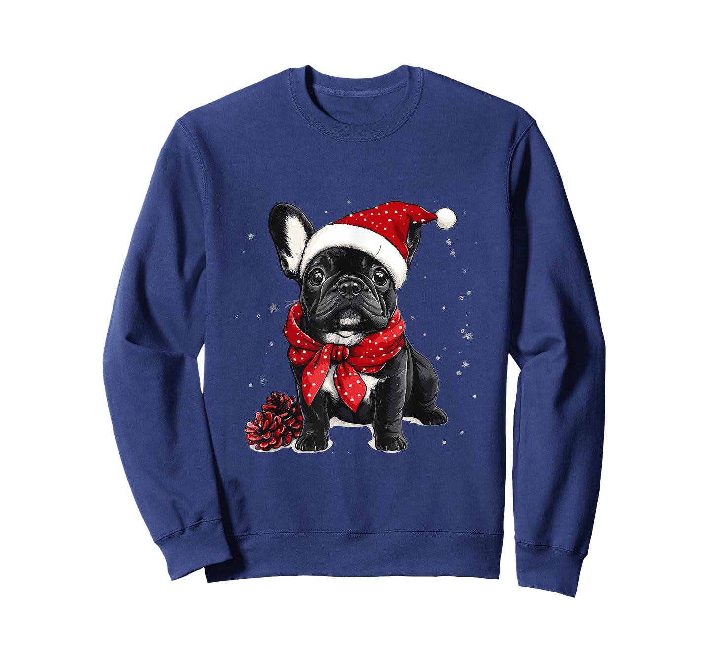Cute French Bulldog Frenchie Dog Christmas Merry X-mas T-Shirt