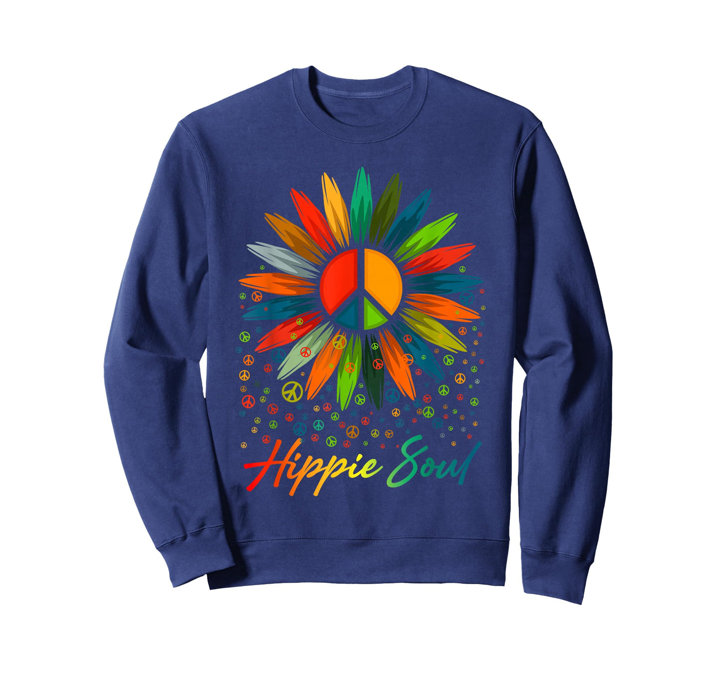 Hippie Soul Funny Peace Sign Daisy Flower Hippies Art Lovers T-Shirt