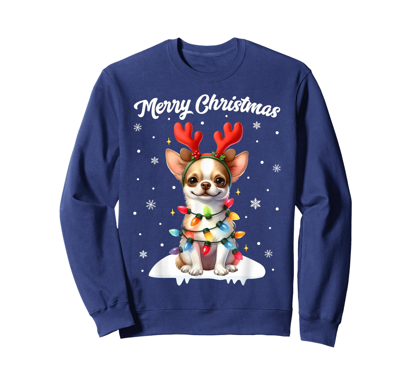 Christmas Pajamas Men Women Kids Christmas Chihuahua Dog T-Shirt