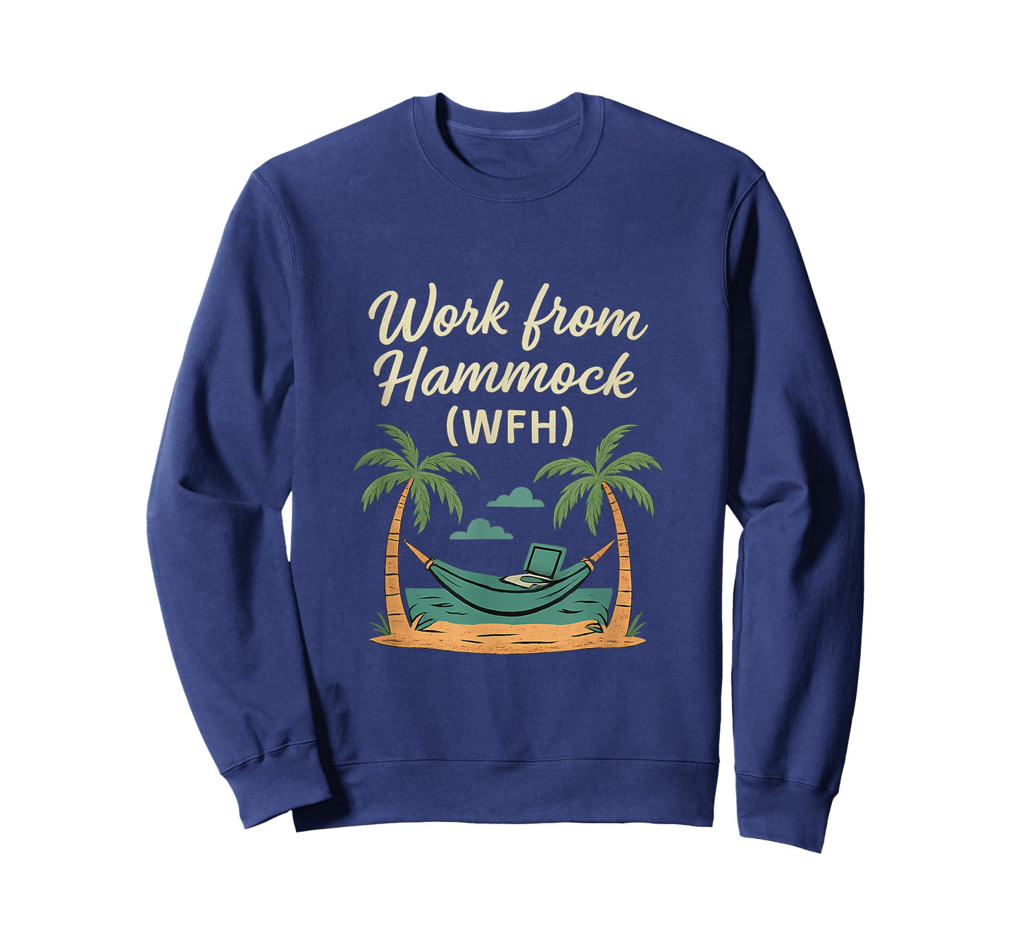 Work from Hammock (WFH) Tropical Remote Work Design T-Shirt