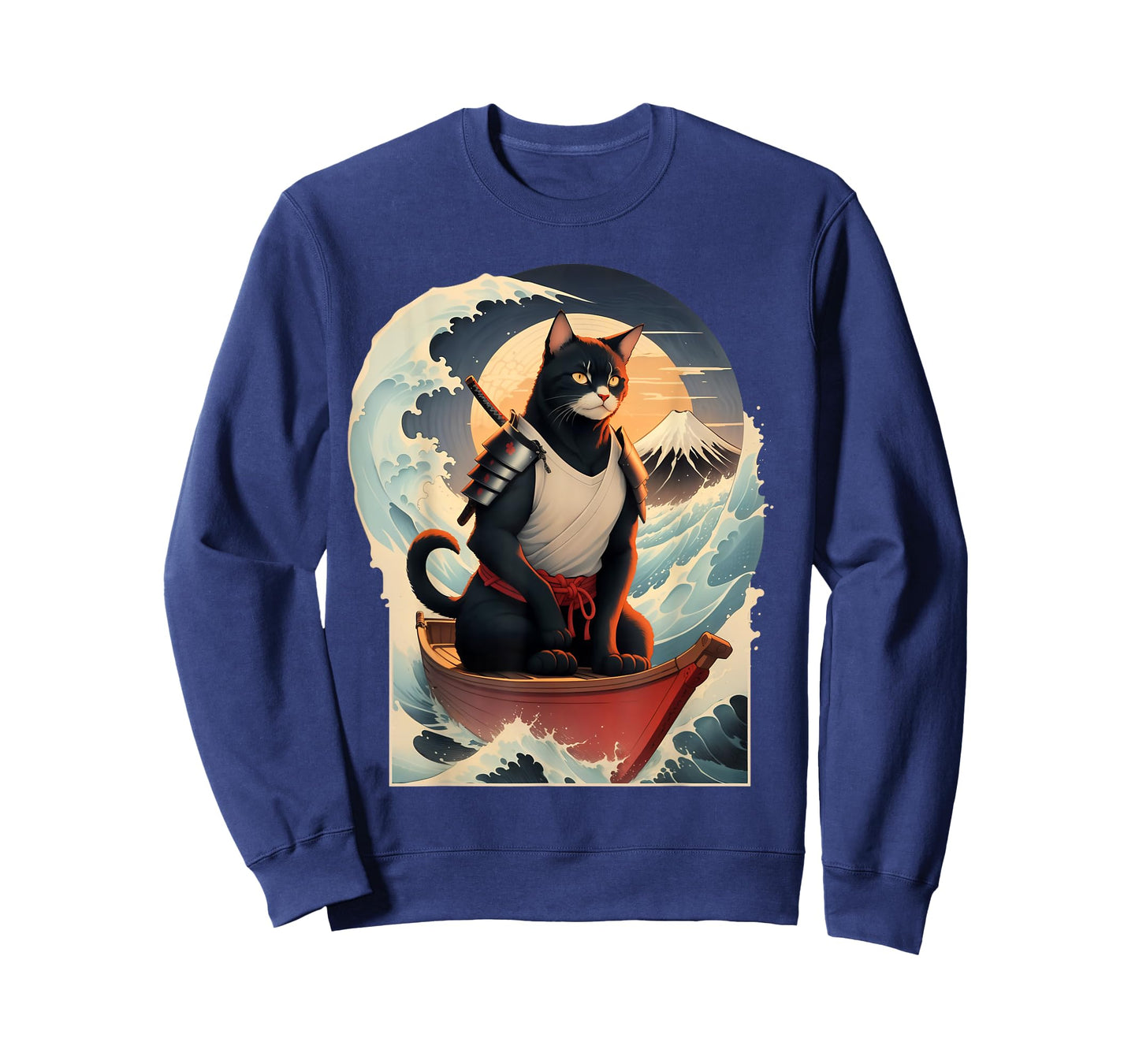 Japanese Samurai Cat Men Women Girls Kids T-Shirt