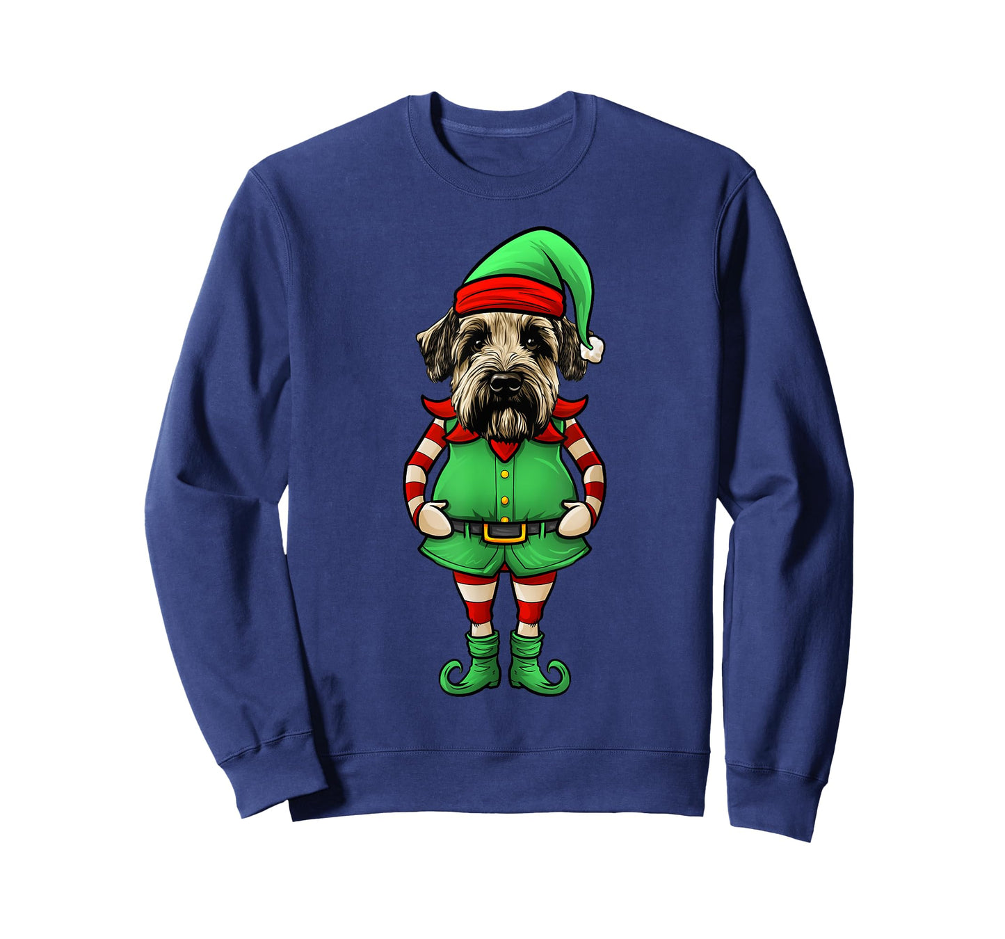 Funny Christmas Elf Soft Coated Wheaten Terrier Dog T-Shirt