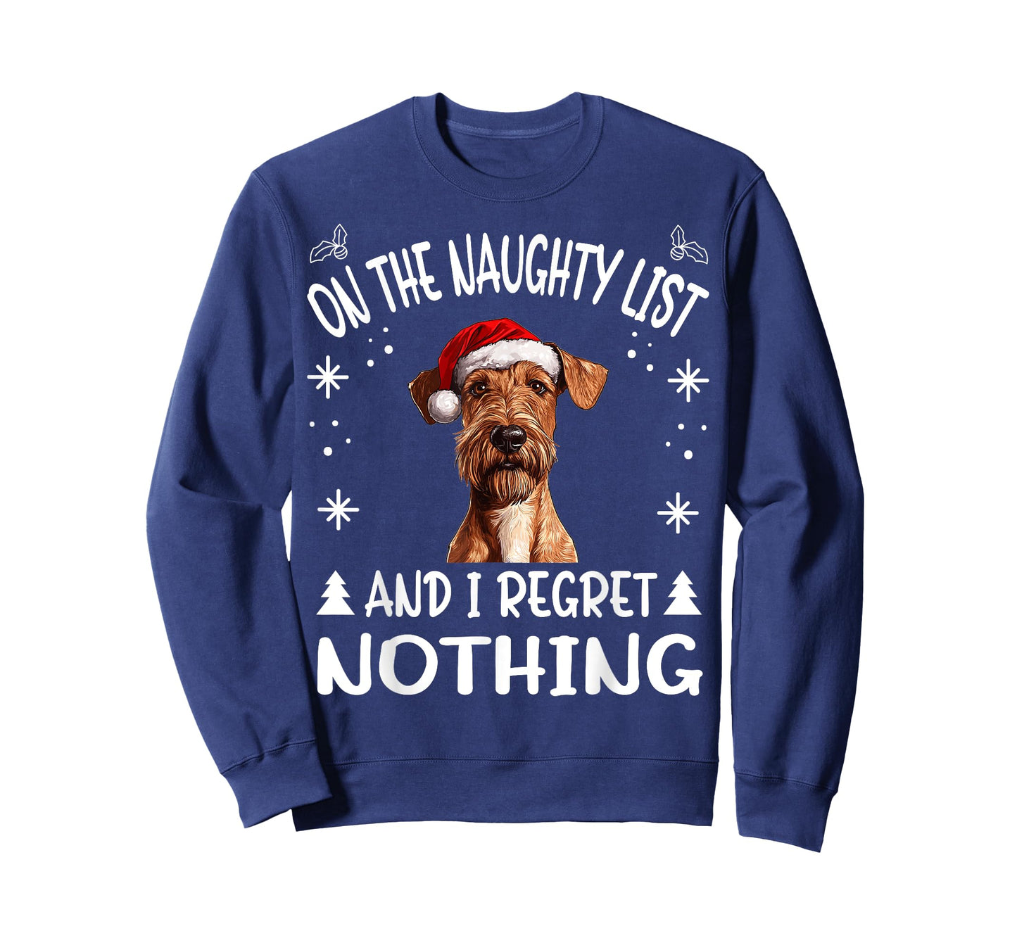Cute Irish Terrier Dog Christmas On The Naughty List and I T-Shirt