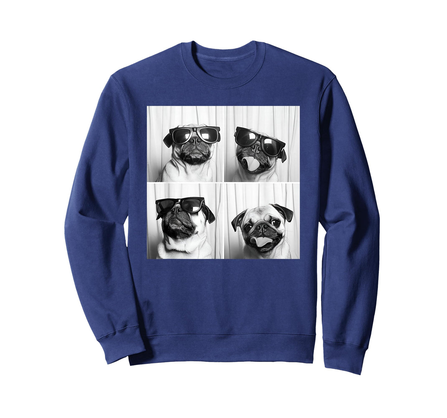 Cute Pug Face Pet Photobooth Cool Pug with Sunglasses T-Shirt