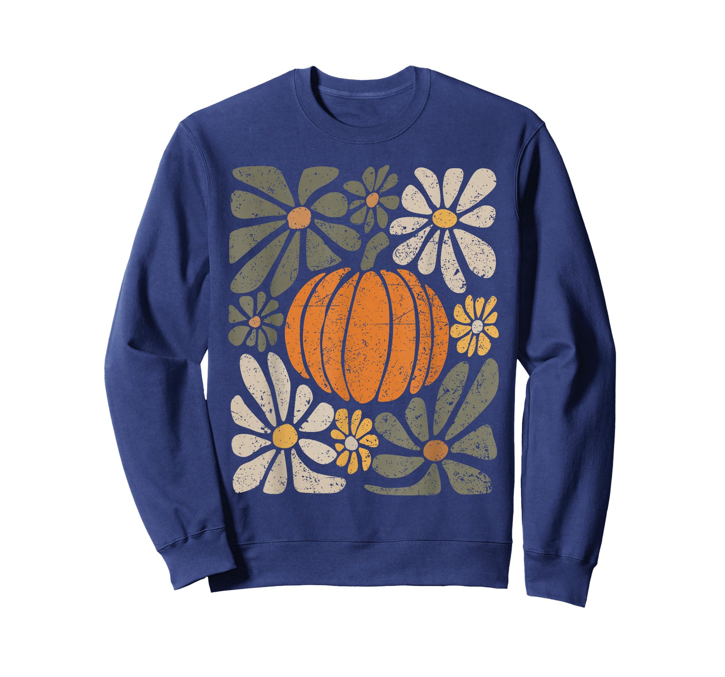 Wildflower Pumpkin Season Autumn Fall Leaves Thanksgiving T-Shirt