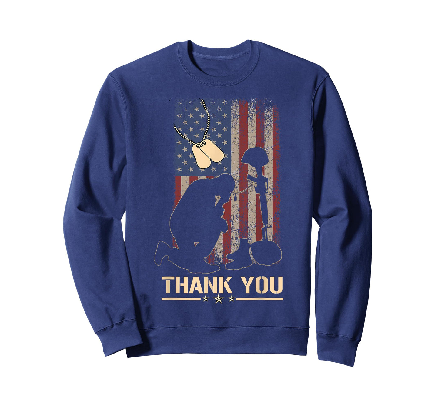 American Flag Thank You Veterans Military Appreciation T-Shirt