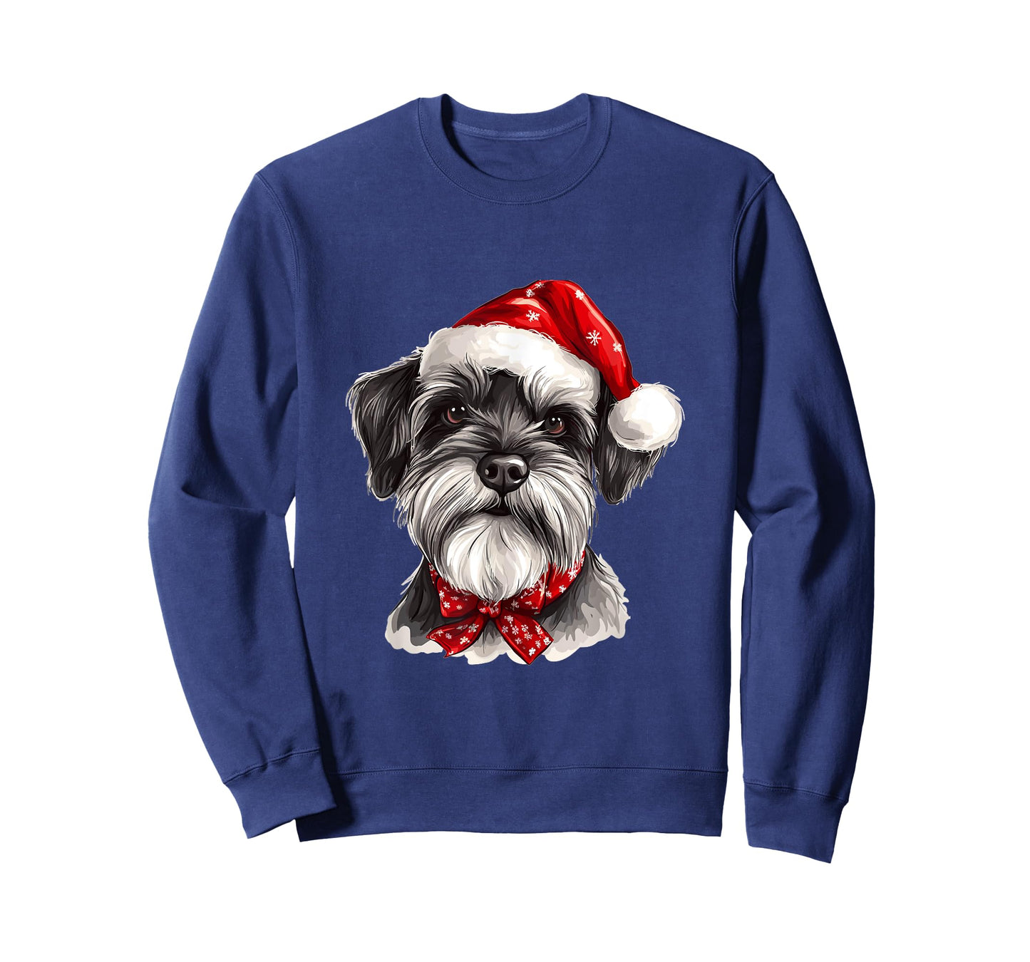 Cute Miniature Schnauzer Dog Christmas Merry X-mas Graphic T-Shirt
