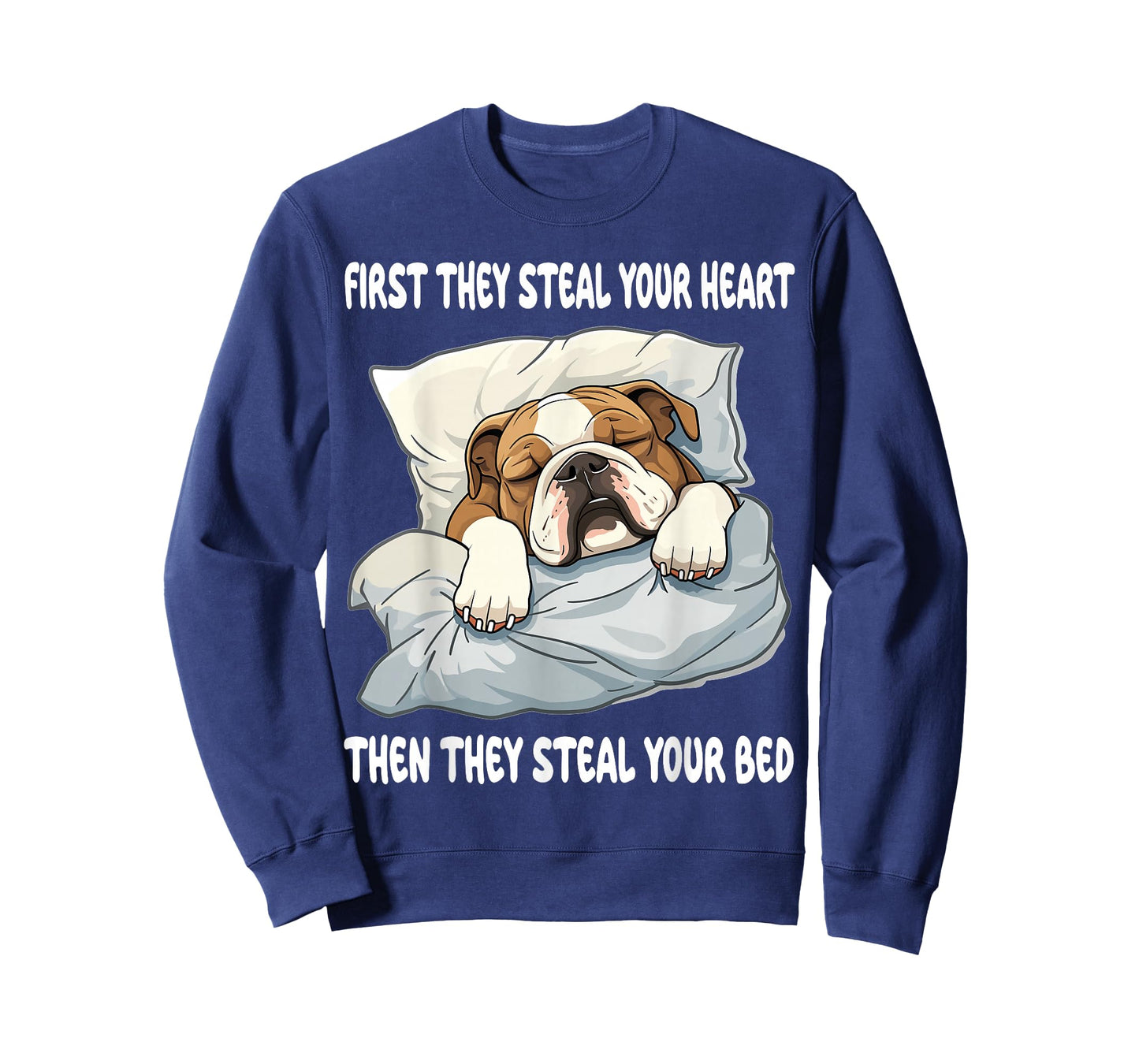 English Bulldog Sleeping Pajamas Nightgown T-Shirt