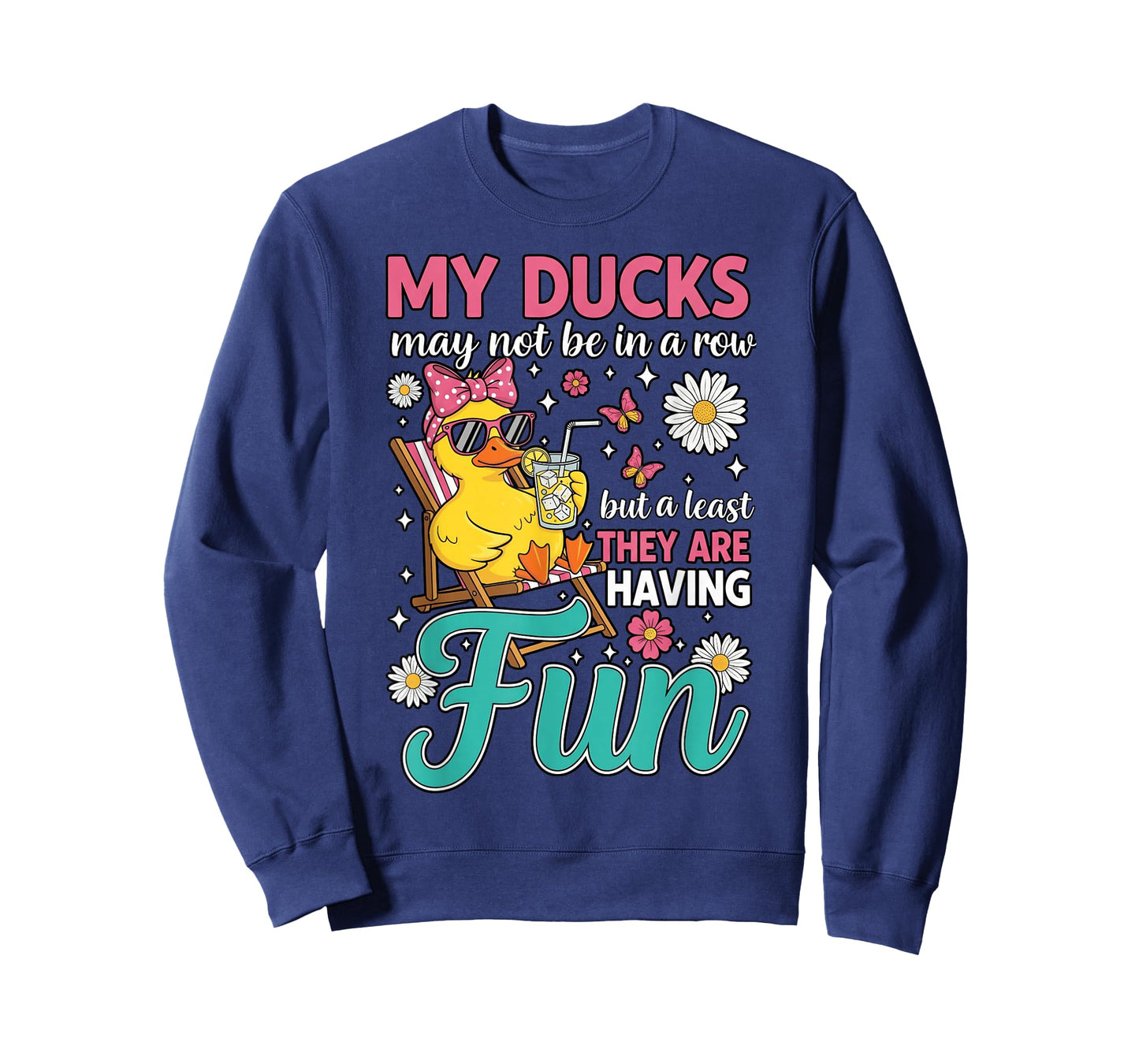 Funny Ducks Not in a Row Sarcastic Funny Mental Health T-Shirt