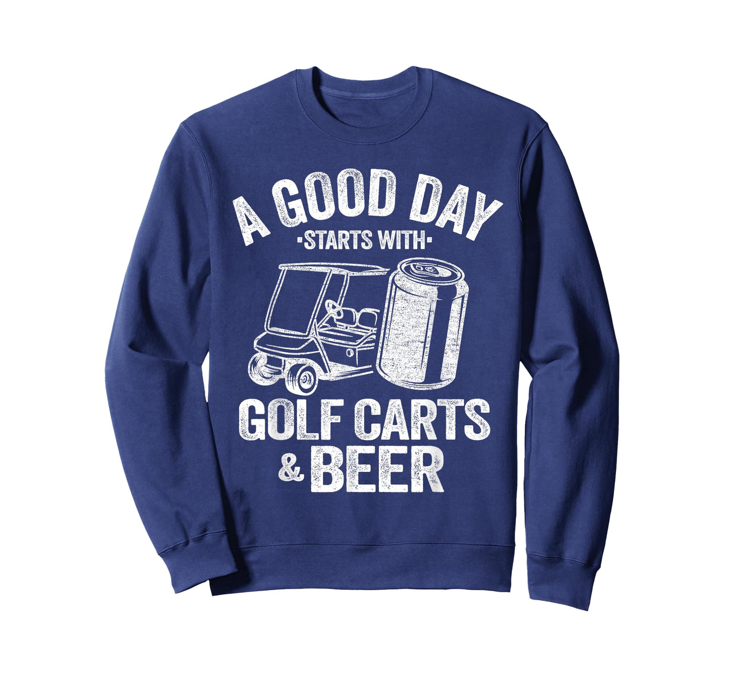A Good Day Starts with Golf Carts and Beer Funny Golfing T-Shirt