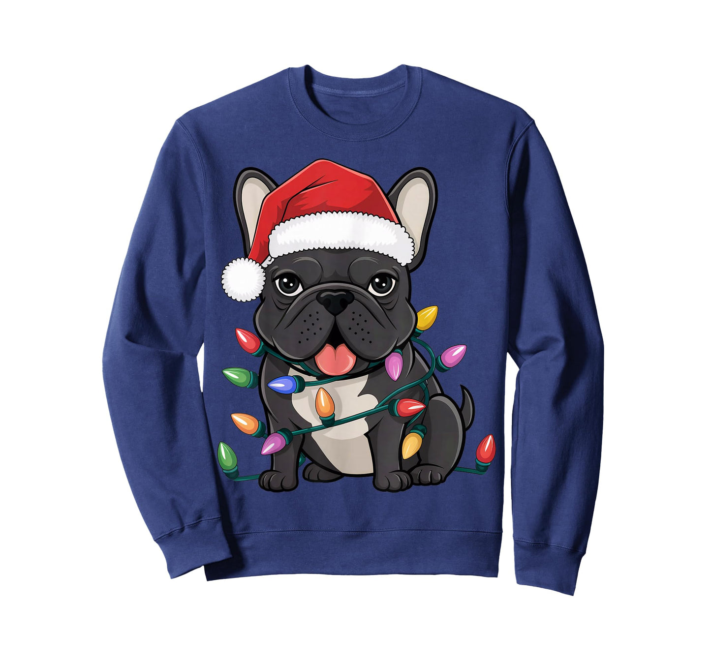 French Bulldog Christmas Lights Xmas Dogs Gifts Men Women T-Shirt