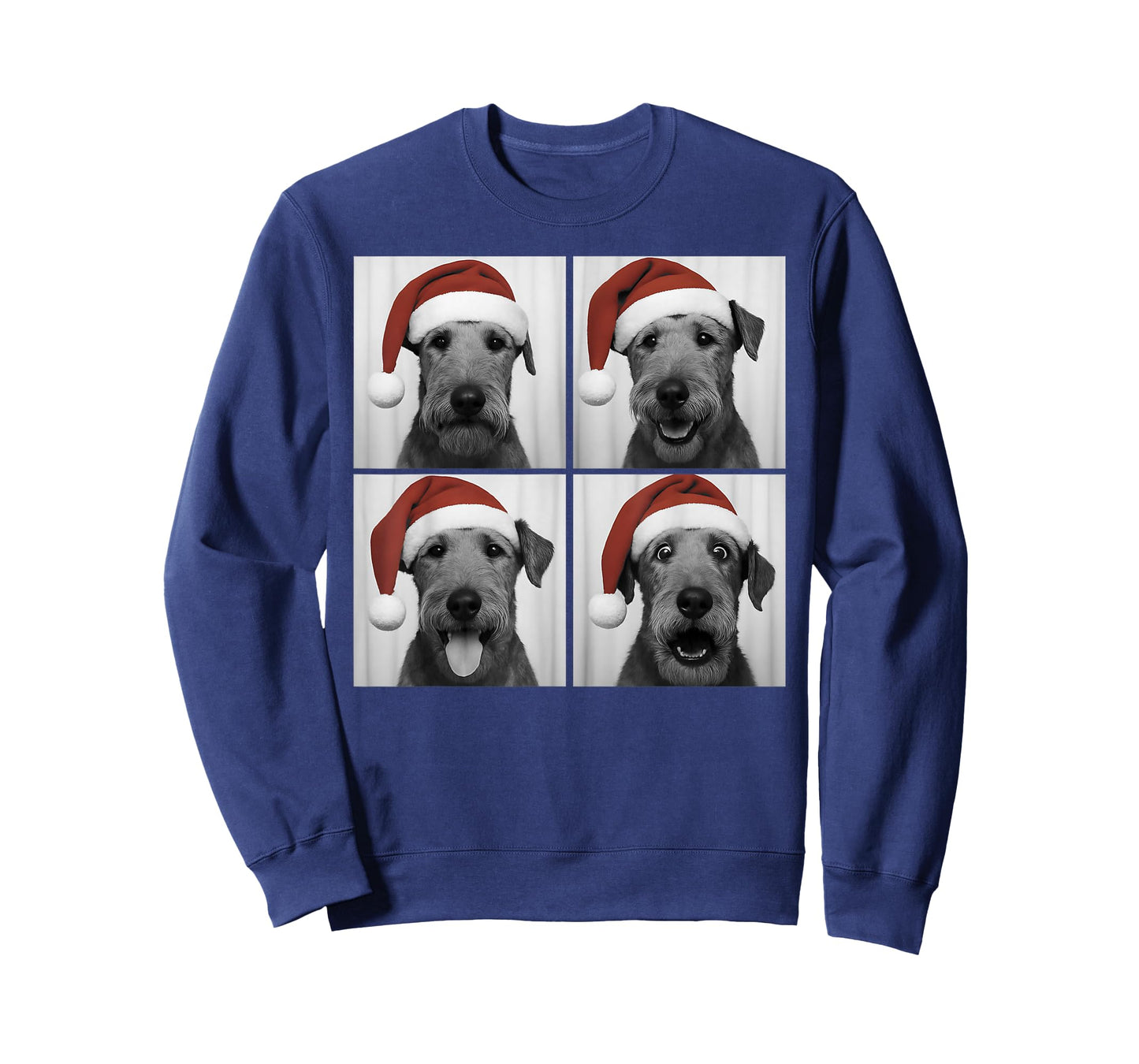 Funny Christmas Airedale Terrier Santa Dog Lover Photo Booth T-Shirt