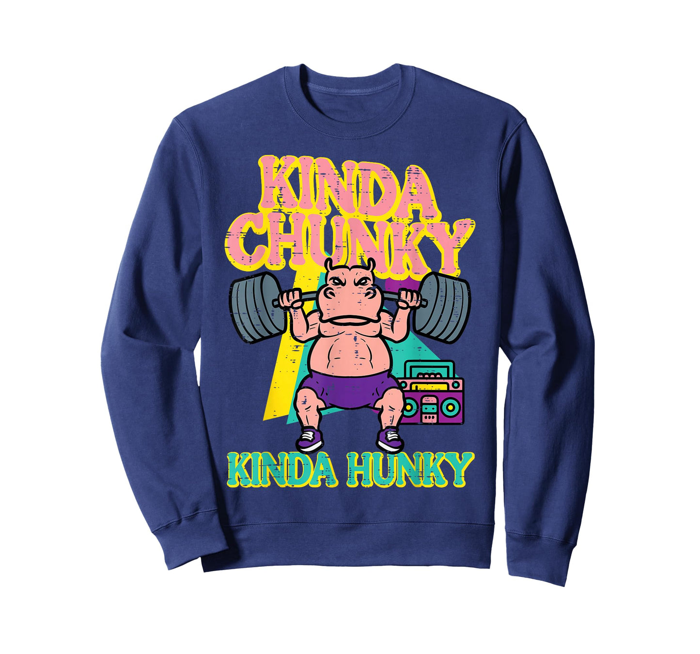 Gym Kindy Chunky Hunky Hippo Funny Workout Fitness Men Women T-Shirt