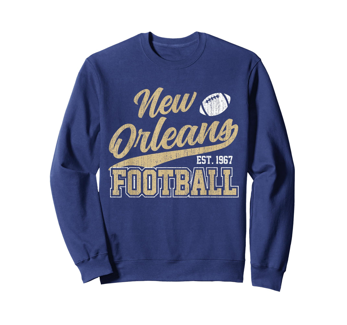 New Orleans Distressed Football Team Fan Sports T-Shirt