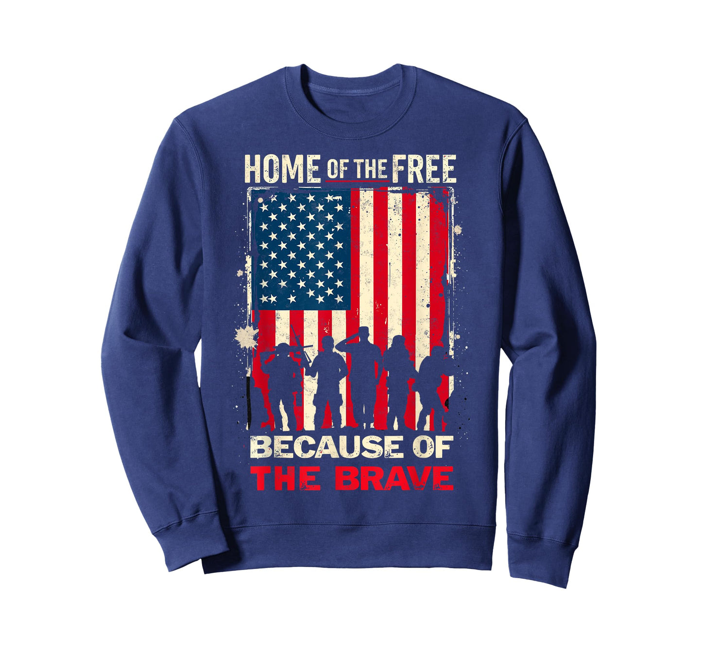 Home of a Free Because of The Brave US Flag Patriotic Proud T-Shirt
