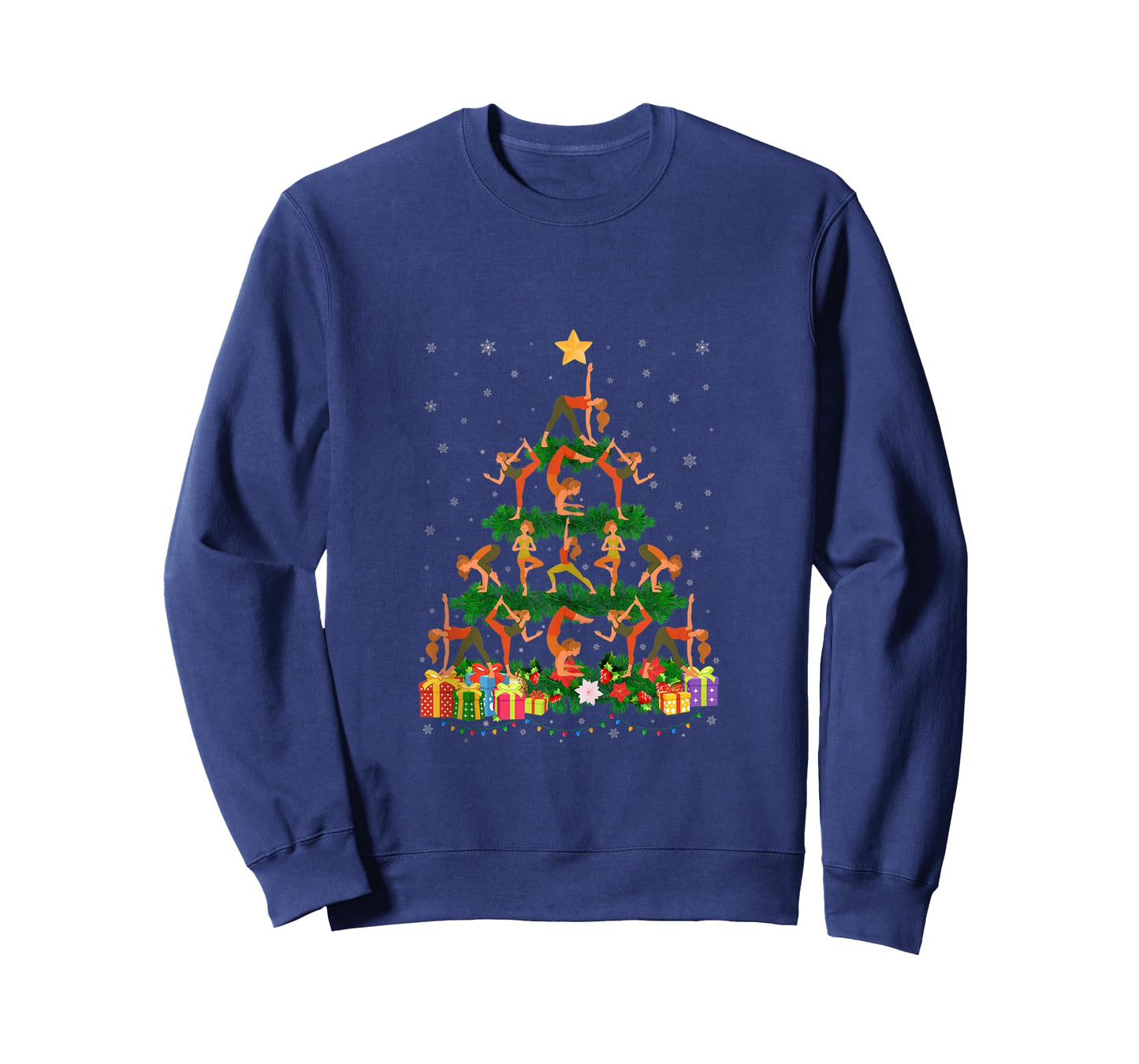 Funny Xmas Outfit for Yoga Lovers Ugly Christmas Sweater Tank Top
