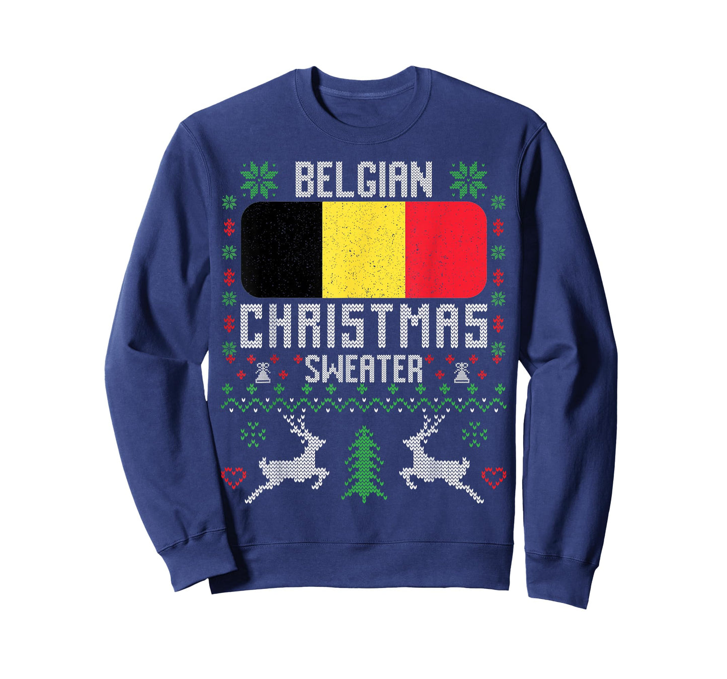 Belgium Flag Belgian Christmas Sweater T-Shirt