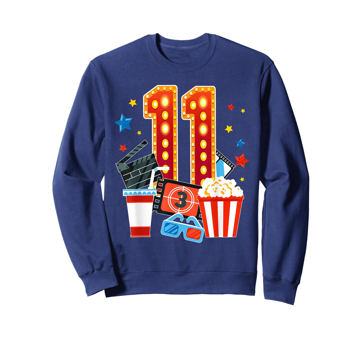 11th Birthday Movie Night Theme 11 Year Old Birthday Party T-Shirt