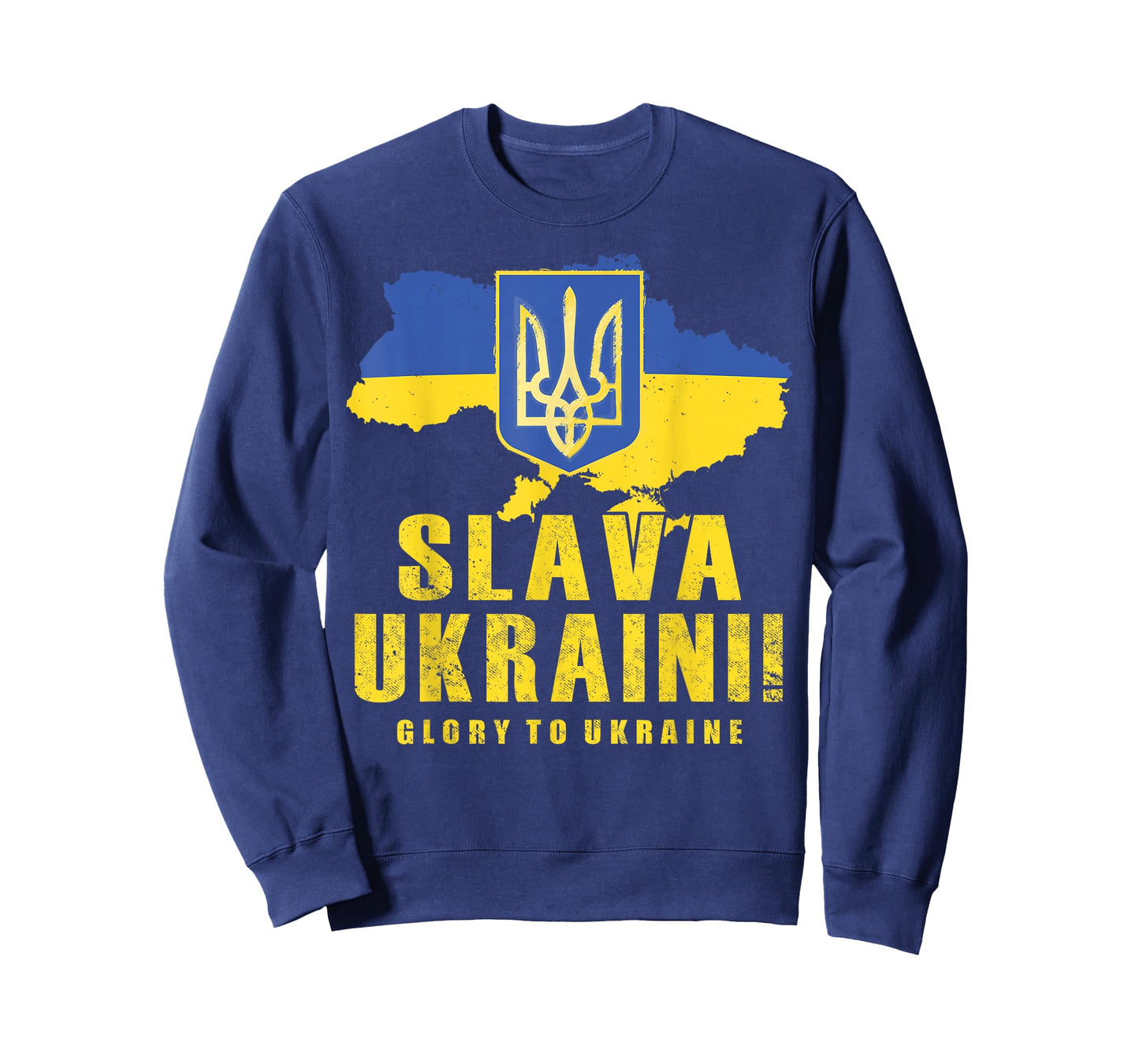 Ukraine Slava Ukraini Tryzub Glory to Ukraine Flag Map T-Shirt