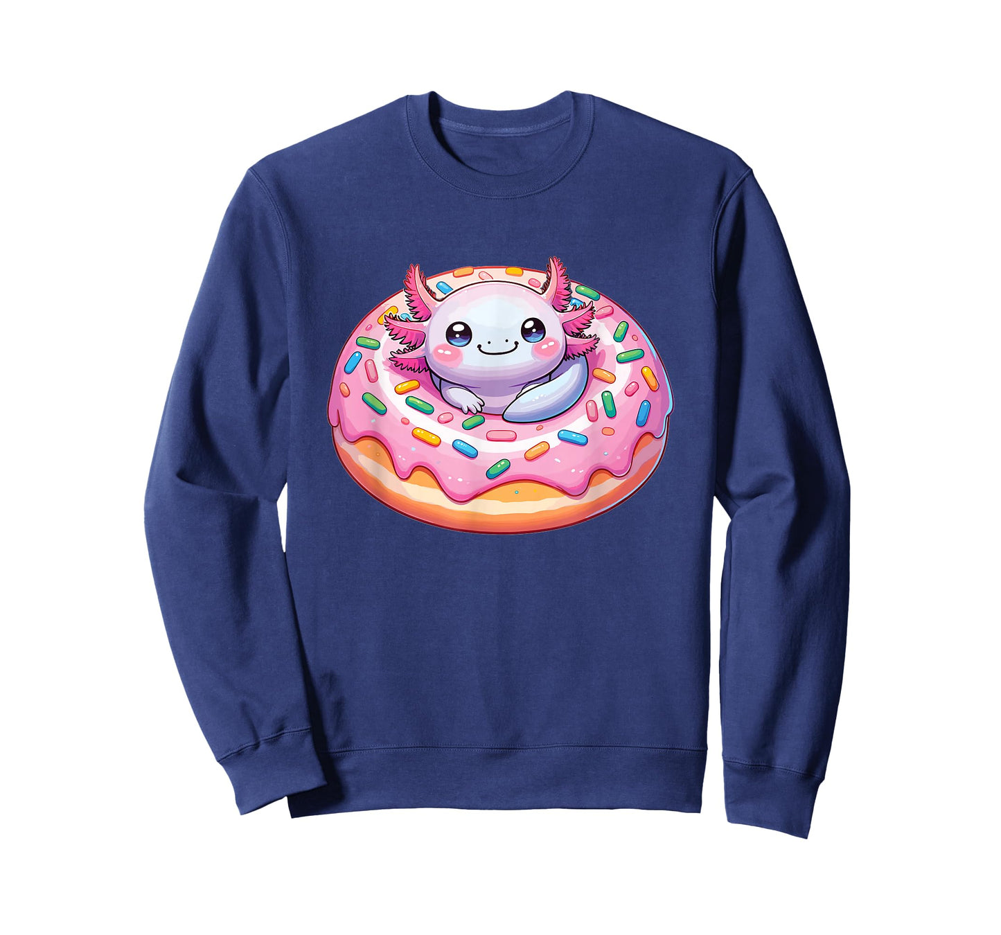 Axolotl In Sweet Donut Funny Axolotl Fast Food T-Shirt