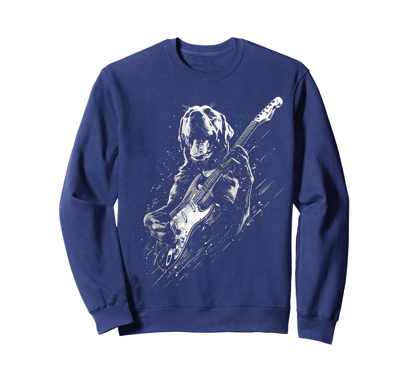 Labrador Retriever Dog Playing Electric Guitar Rock Dog Dad T-Shirt for Men Women Kids