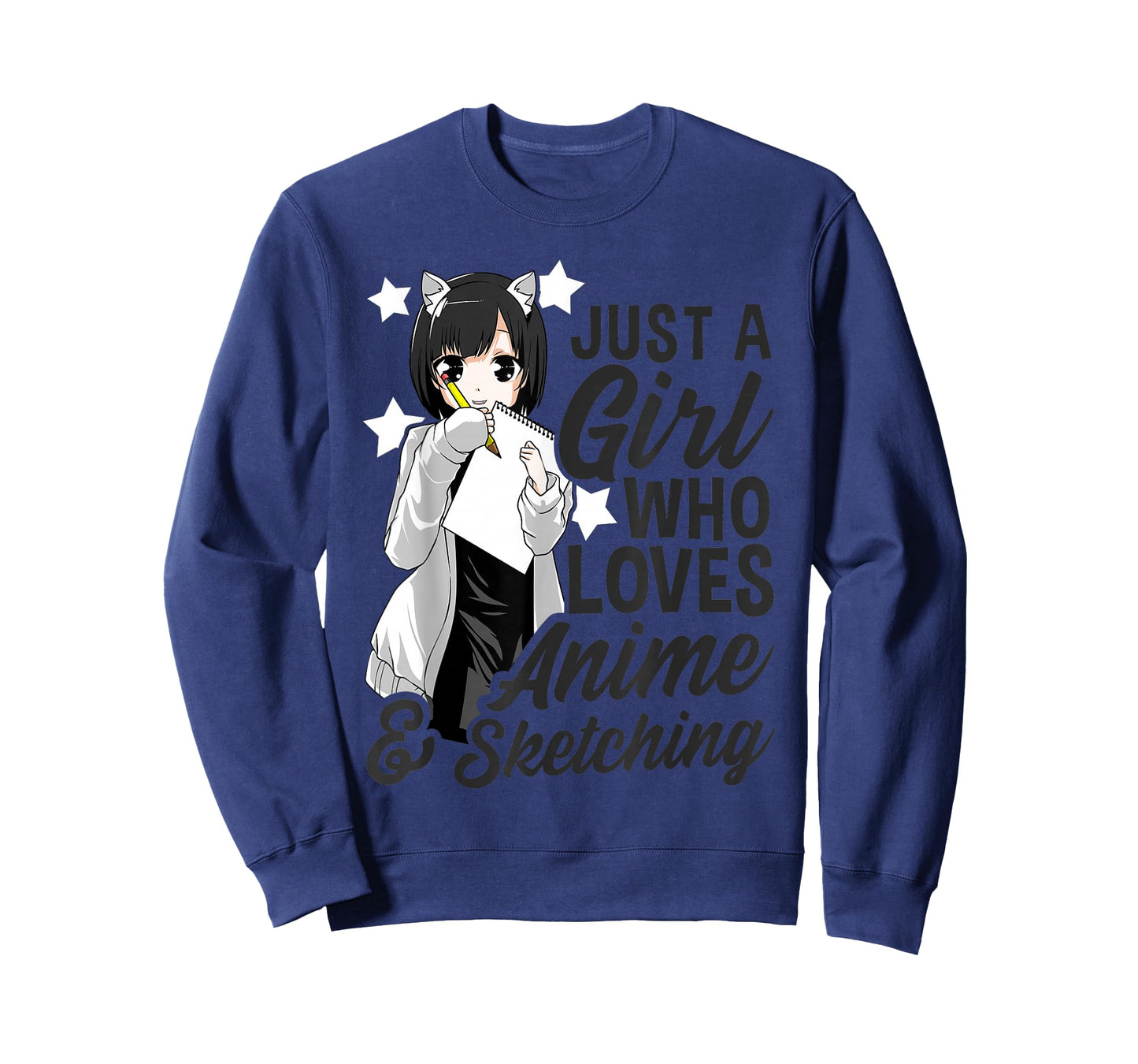 Just a Girl Who Loves Anime and Sketching Drawing T-Shirt