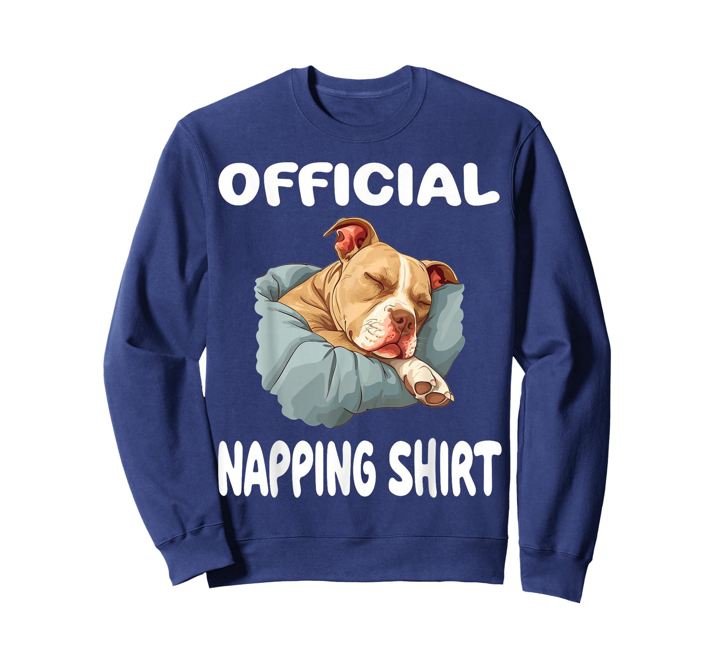Pittie Pitbull Terrier Dog Pajama Nightgown Official Napping T-Shirt