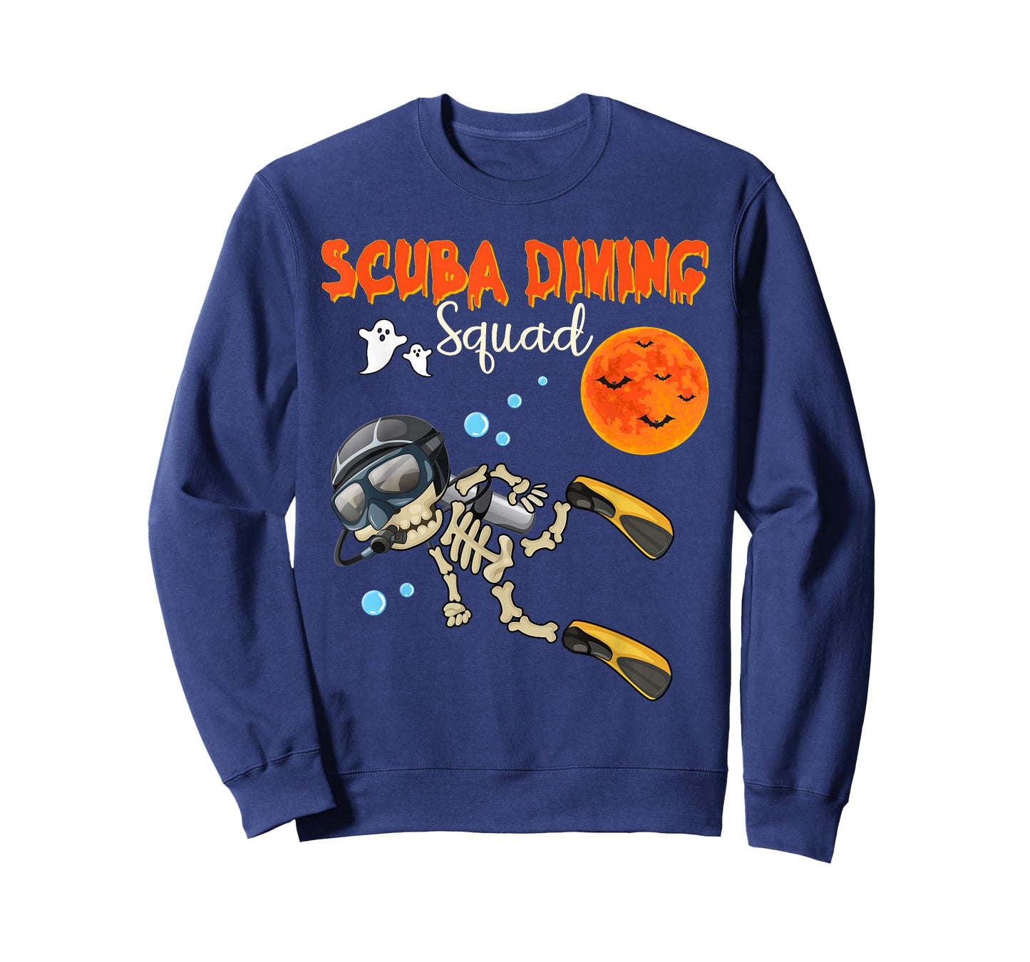 Scuba Diving Squad Halloween Skeleton Costume Scuba Diver T-Shirt