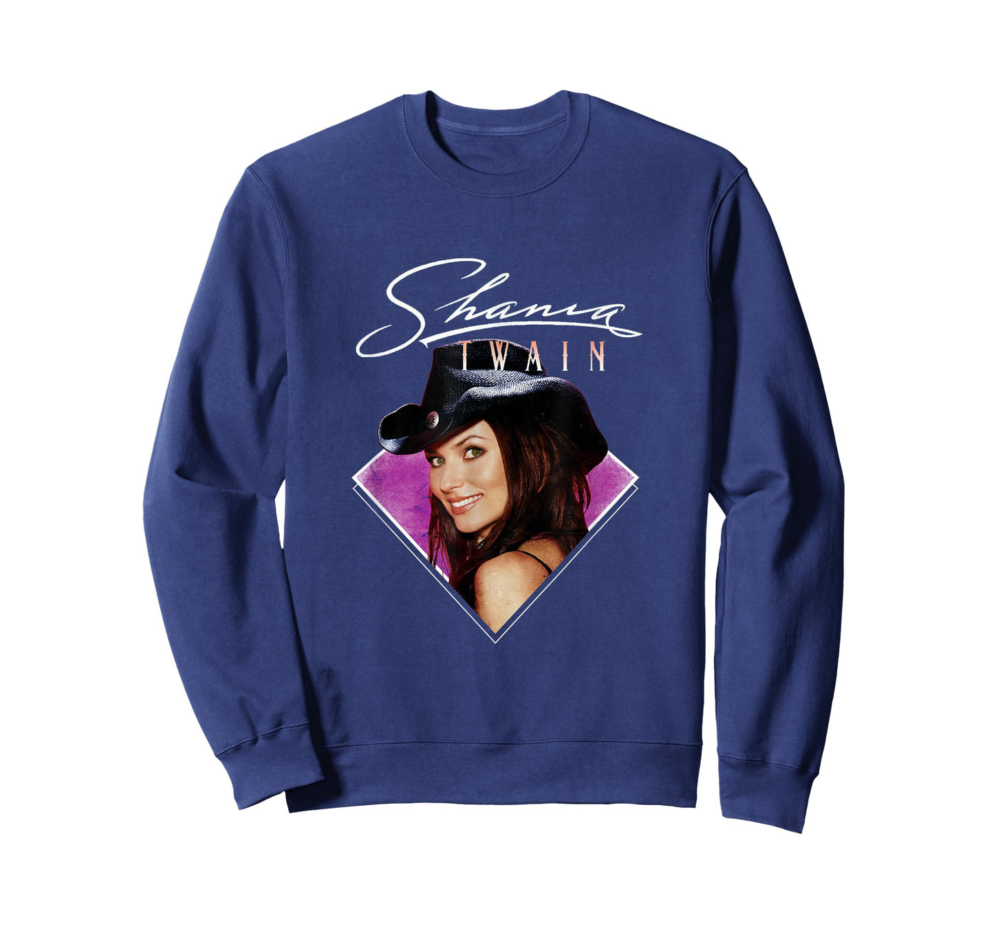 Official Shania Twain Purple Photo White Text T-Shirt