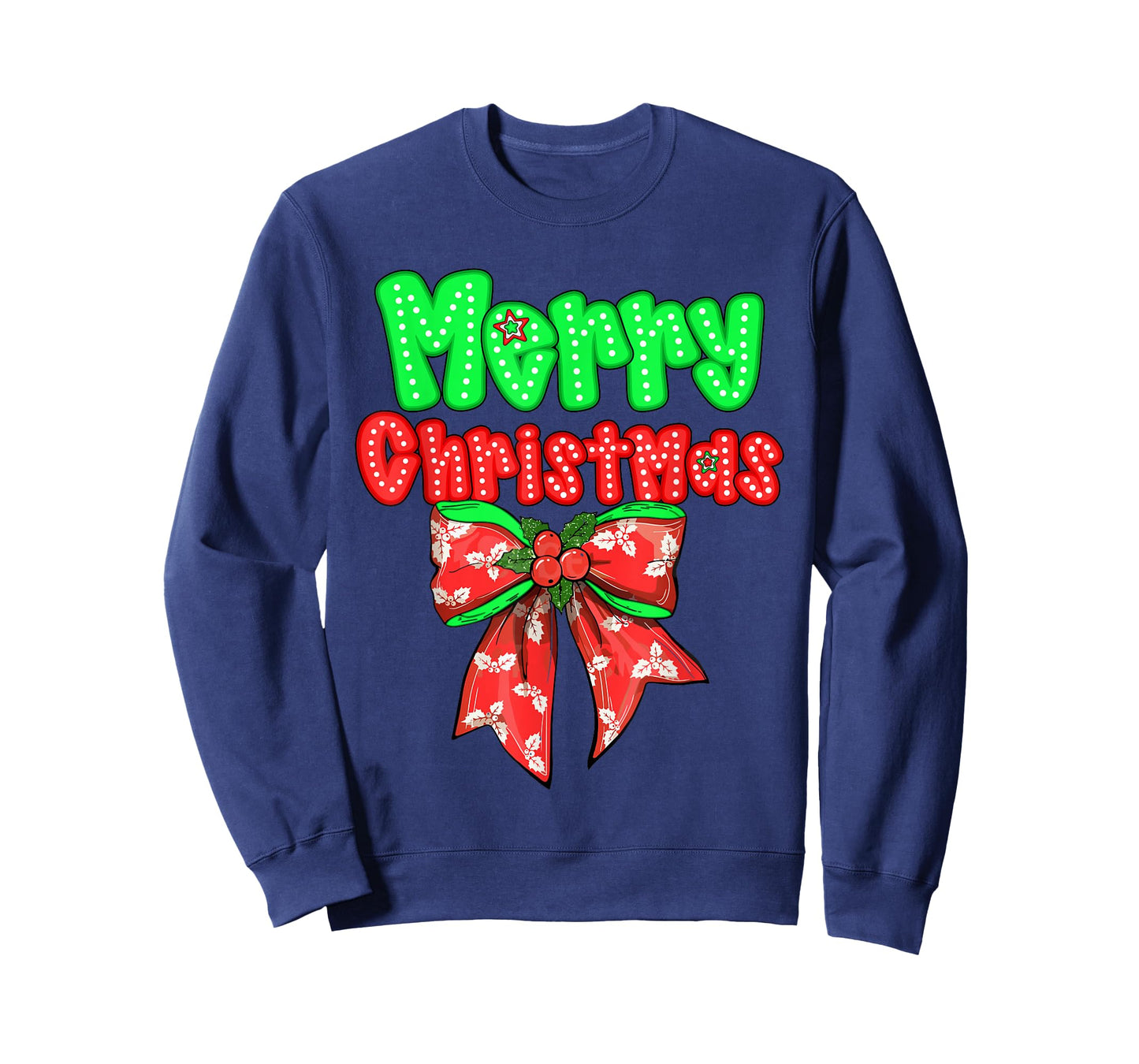 Merry Christmas Bow Red Santa Xmas Coquette Aesthetic T-Shirt