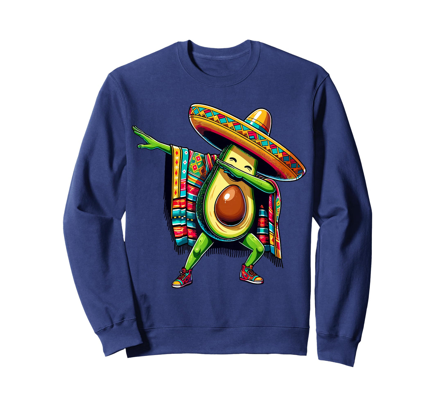 Dabbing Mexican Poncho Avocado Cinco de Mayo T-Shirt