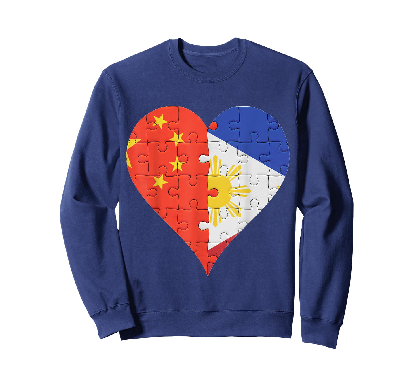 Chinese Filipino Flag Heart T-Shirt