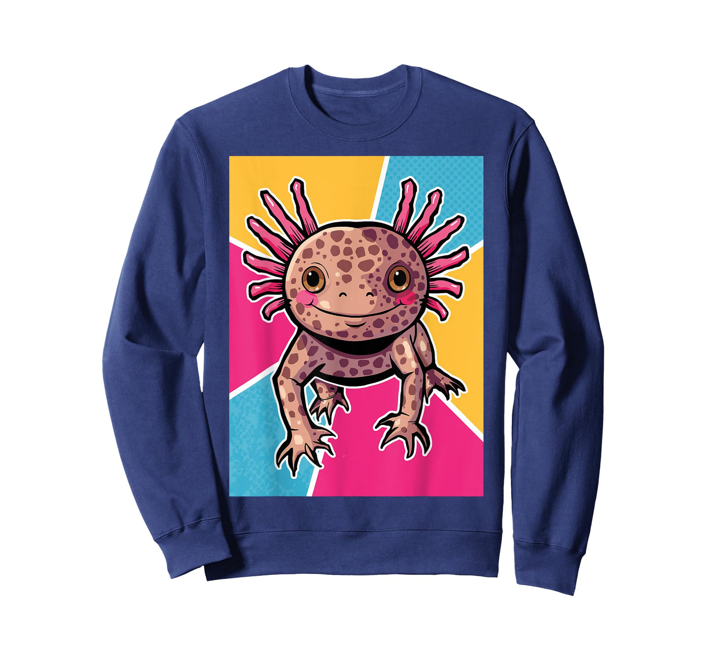 Cute Axolotl Water Ozean Animal Blue Ozean Gills T-Shirt