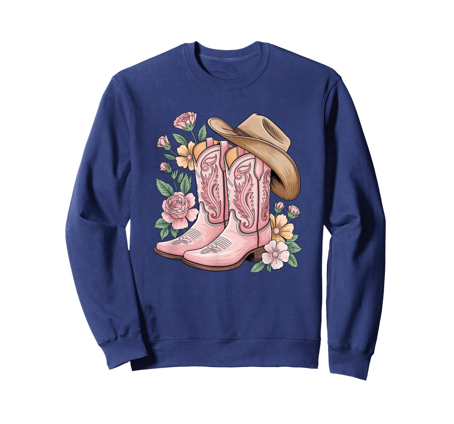 cowboy boot western country cowgirl flowers girl pink woman T-Shirt