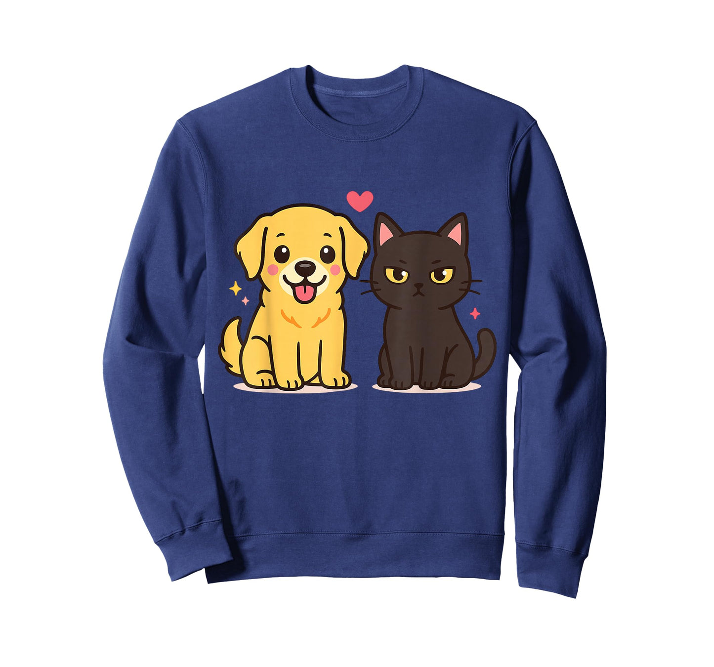 Golden Retriever Boyfriend & Black Cat Girlfriend Tee T-Shirt