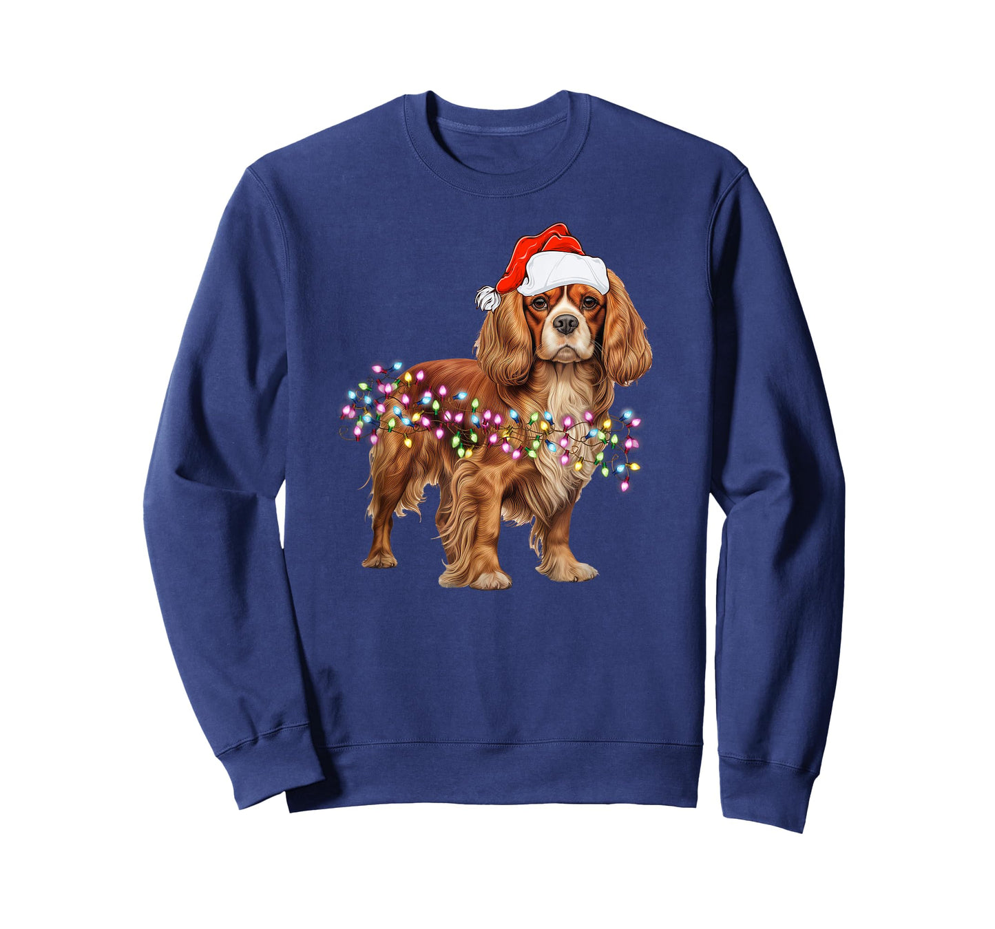 Christmas Lights Cavalier King Charles Spaniel dog Cute T-Shirt