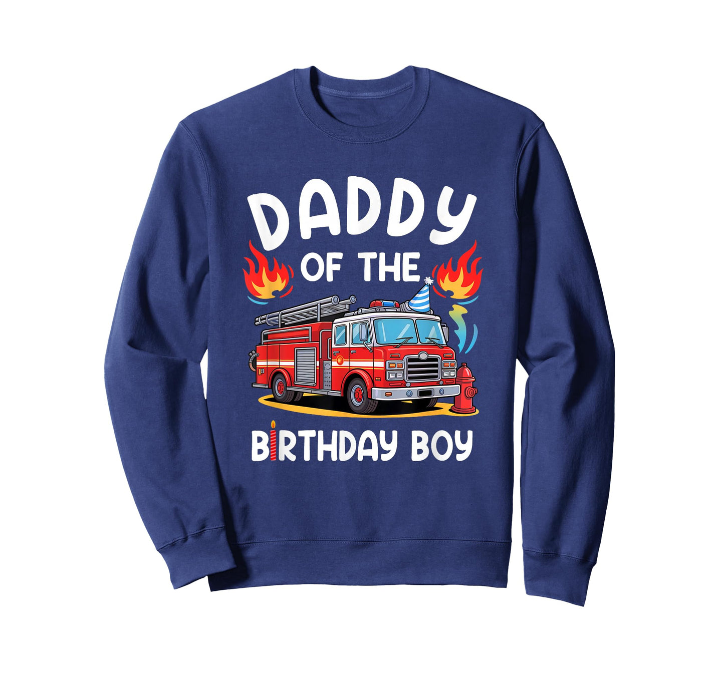 Daddy Of The Birthday Boy Fire Truck Firefighter 1St Party T-Shirt