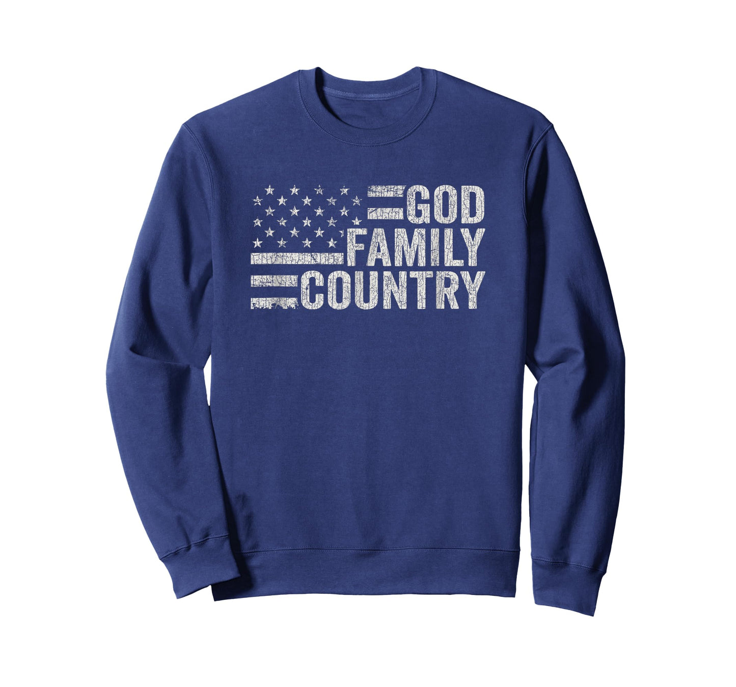 Vintage God Family Country Patriotic Christian American T-Shirt